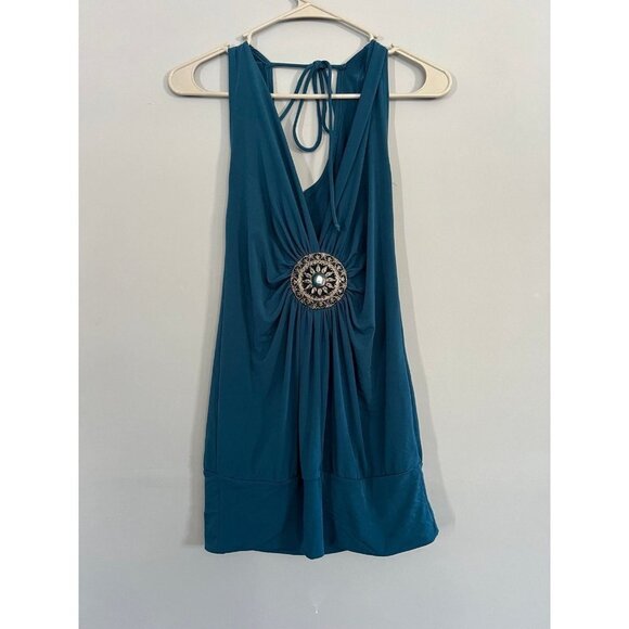 Studio Y Tops - Studio Y - Womens y2k Teal Tunic Partywear Sz SM